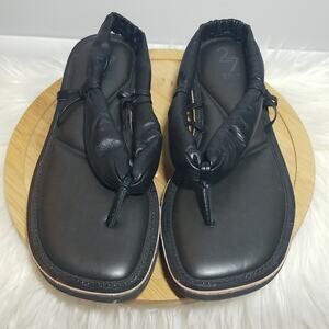 27 Edit Naturalizer Gwenna Slingback Black Leather Sandals Women’s 7.5 NWT